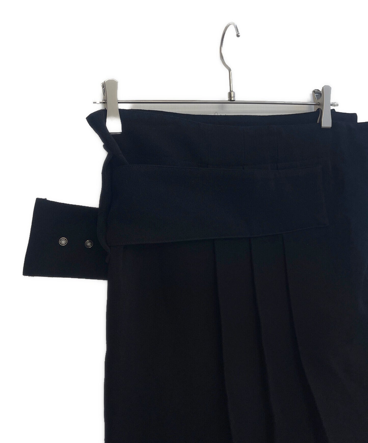 [Pre-owned] YOHJI YAMAMOTO Wool Gaber Belted Wrap Skirt FJ-S16-102