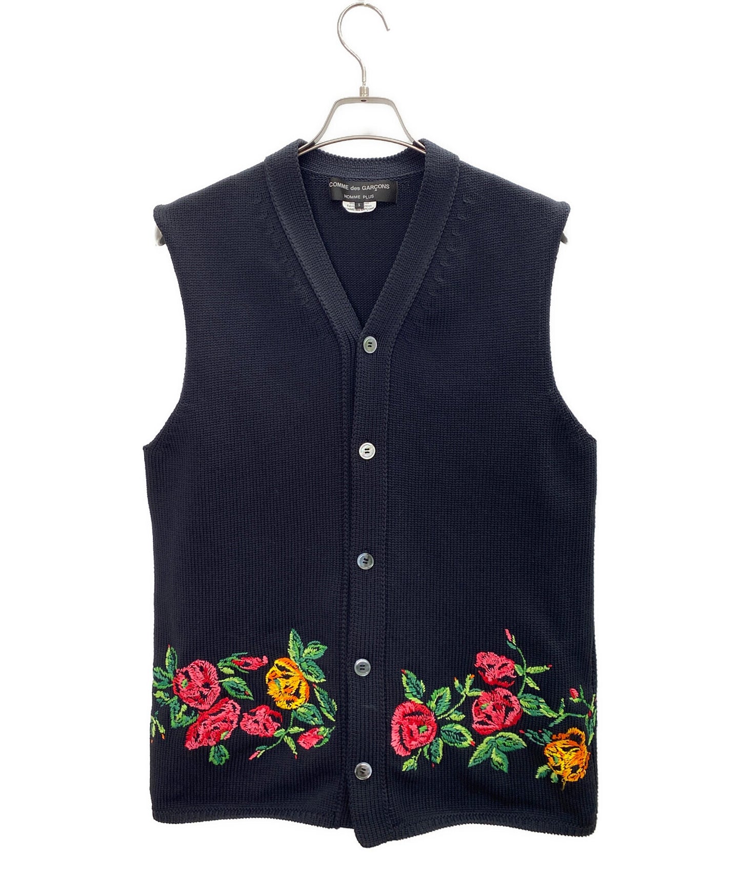 [Pre-owned] COMME des GARCONS COMME des GARCONS Flower Embroidery Knit Vest PI-N007