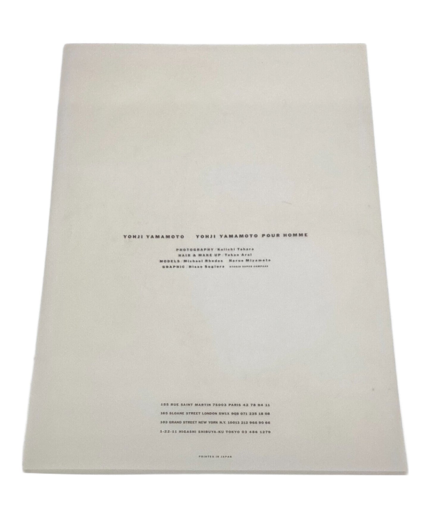 [Pre-owned] YOHJI YAMAMOTO Lookbook 1990-91aw