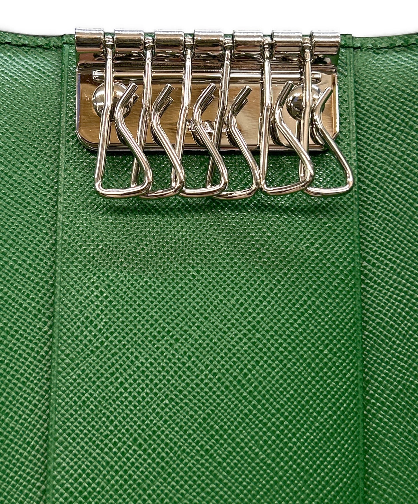 [Pre-owned] PRADA PRADA 6-Stack Key Case SAFFIANO CORNER 3M0223