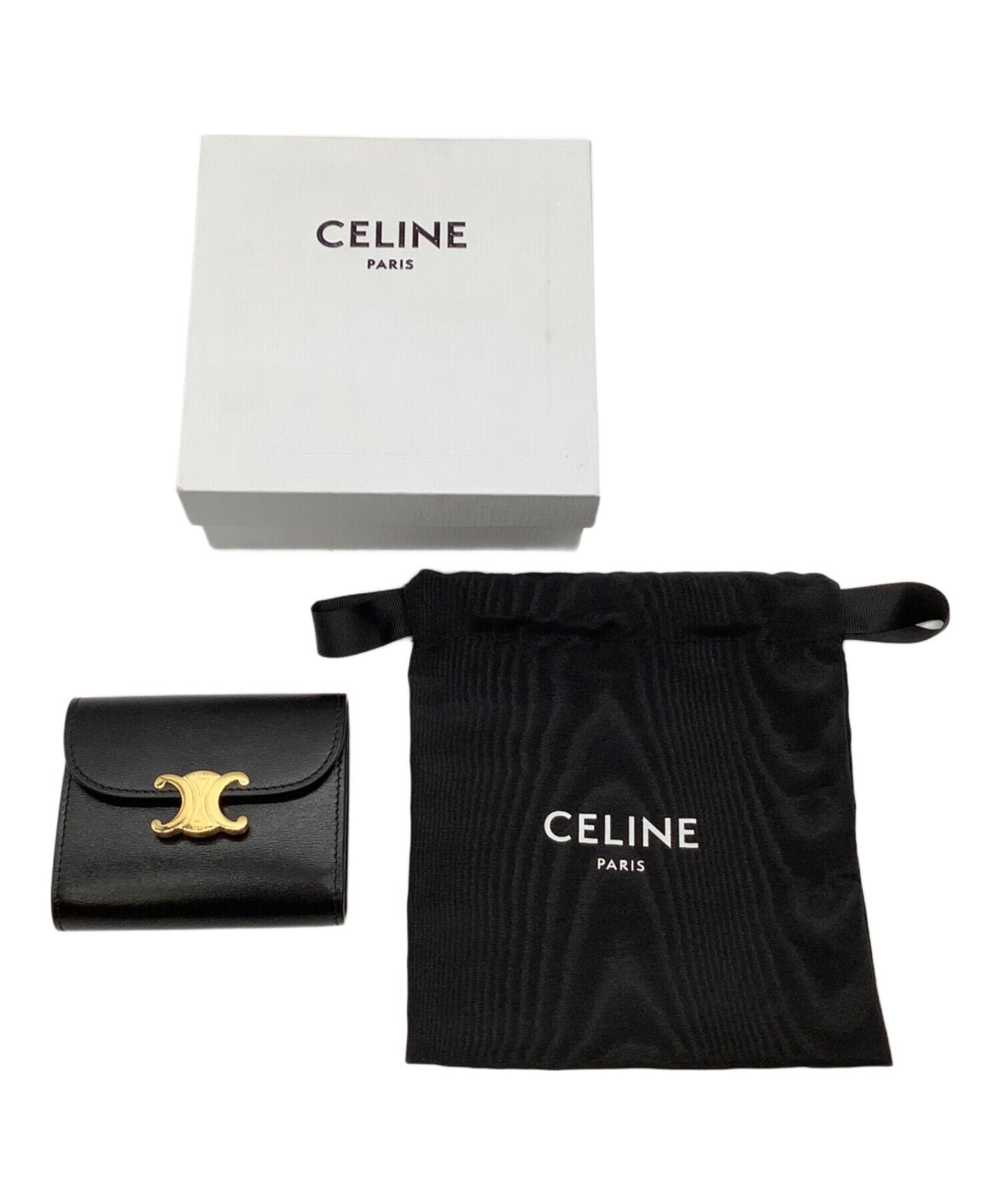 [Pre-owned] CELINE threefold wallet 10D783DPV