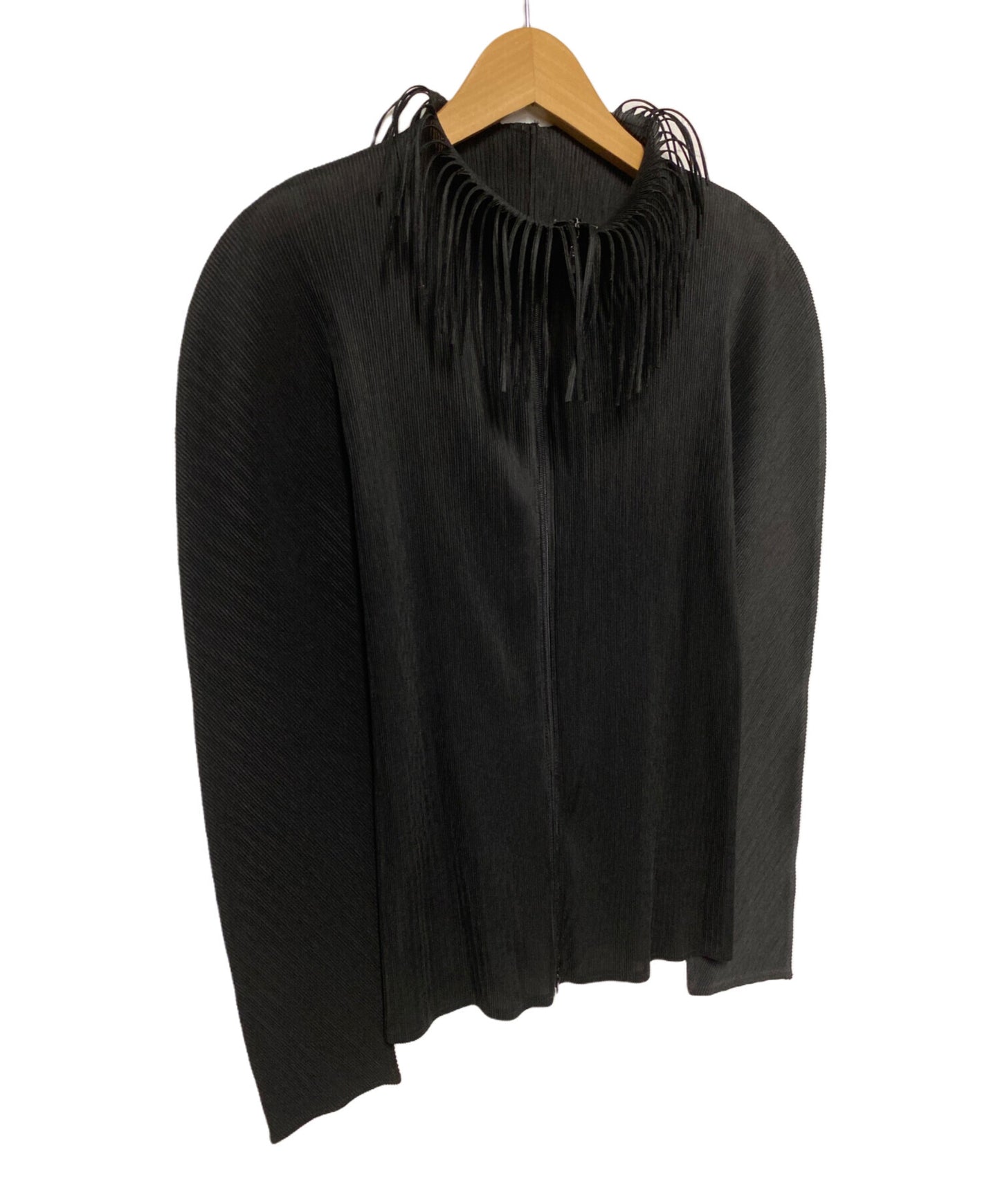 [Pre-owned] PLEATS PLEASE Fringe zip-up blouse PP21-FC004