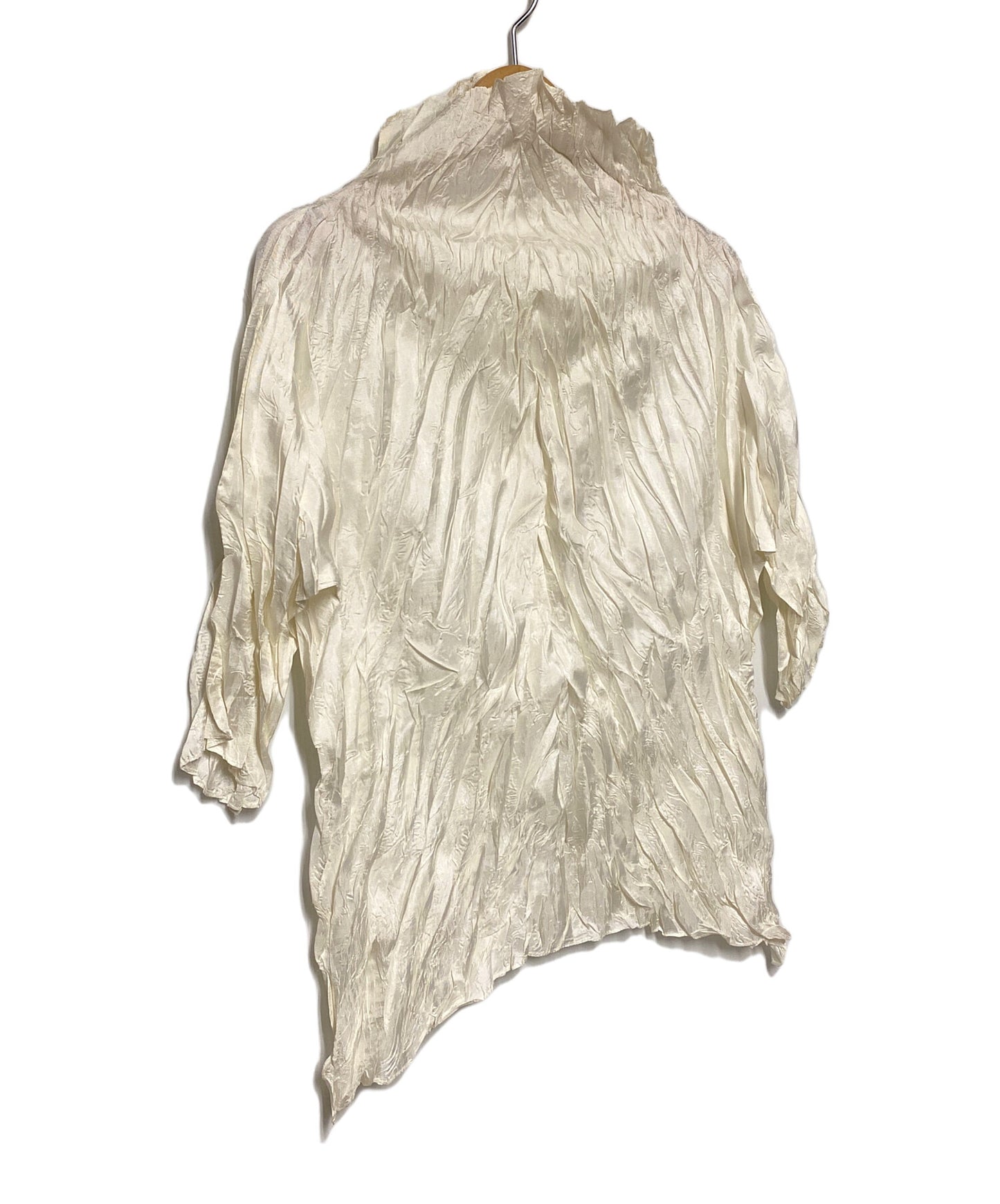 [Pre-owned] PLEATS PLEASE Crinkled Pleated High Neck Blouse PP32-ZT902