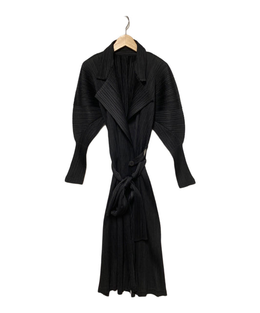 [Pre-owned] PLEATS PLEASE Long coat with belt PP33-JA422