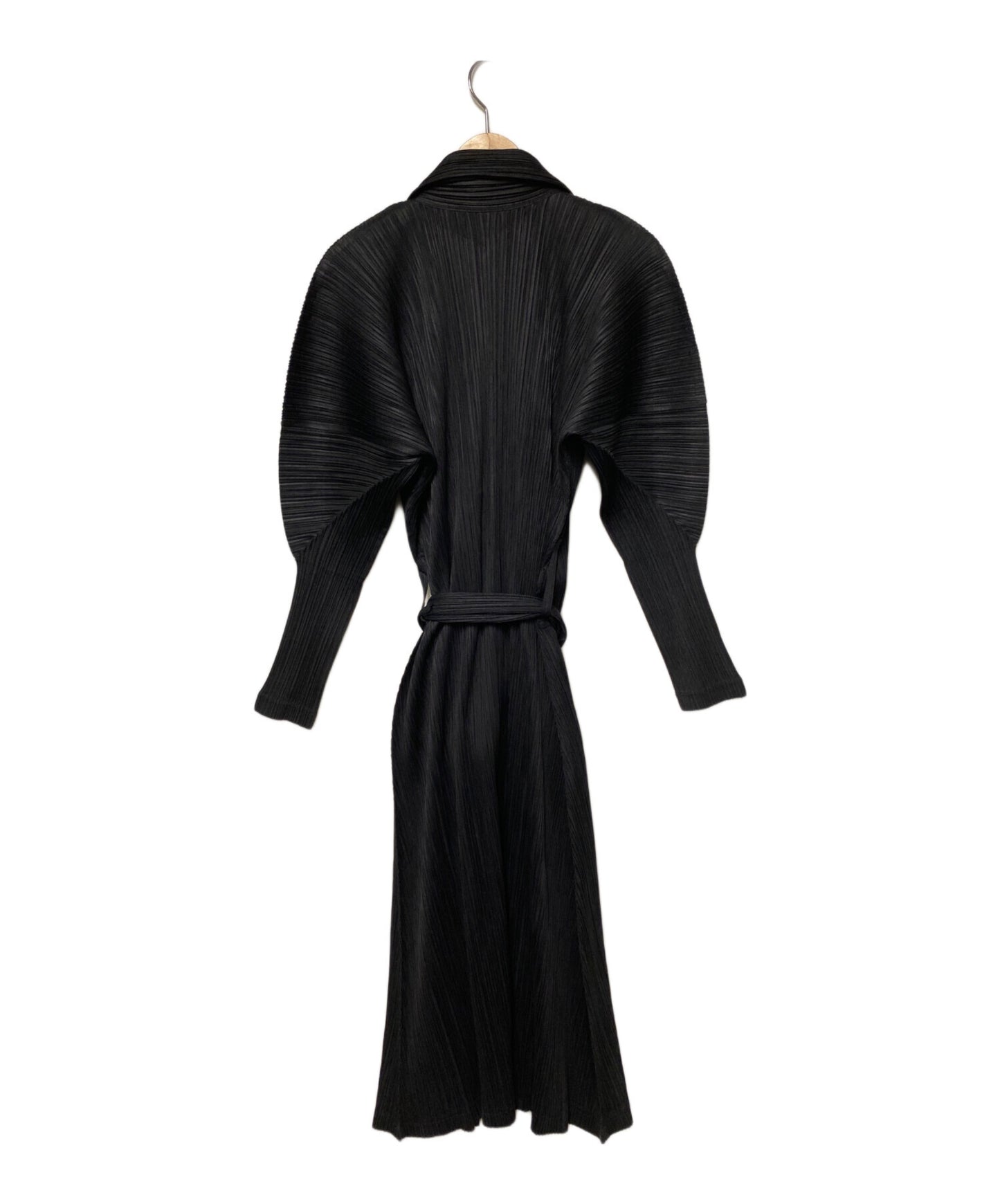 [Pre-owned] PLEATS PLEASE Long coat with belt PP33-JA422