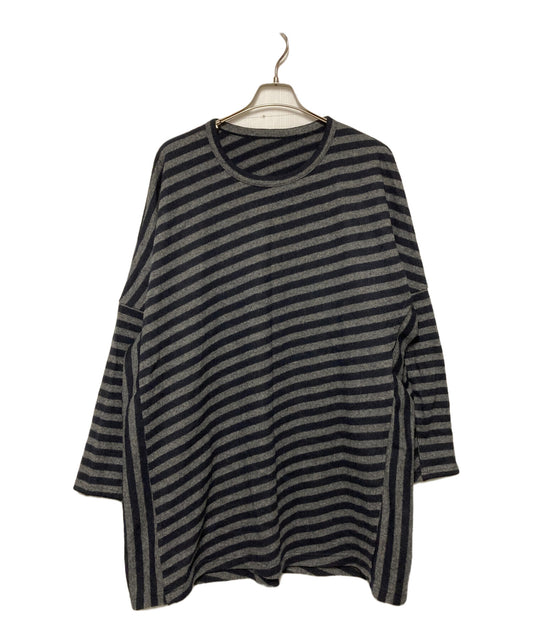 [Pre-owned] GROUND Y 19AW Striped wool long sleeve cut and sewn GC-T07-104