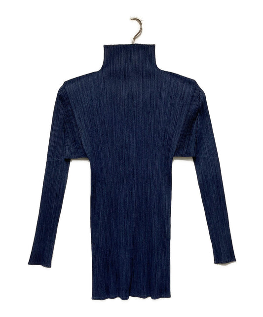 [Pre-owned] PLEATS PLEASE High Neck Pleated Long Sleeve Cut and Sewn PP04-JK204