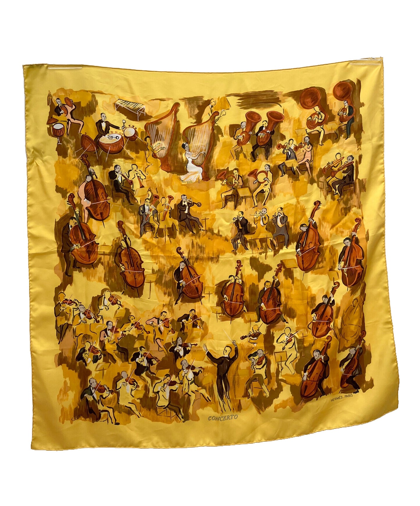 [Pre-owned] HERMES Silk scarf CONCERTO Carre 90