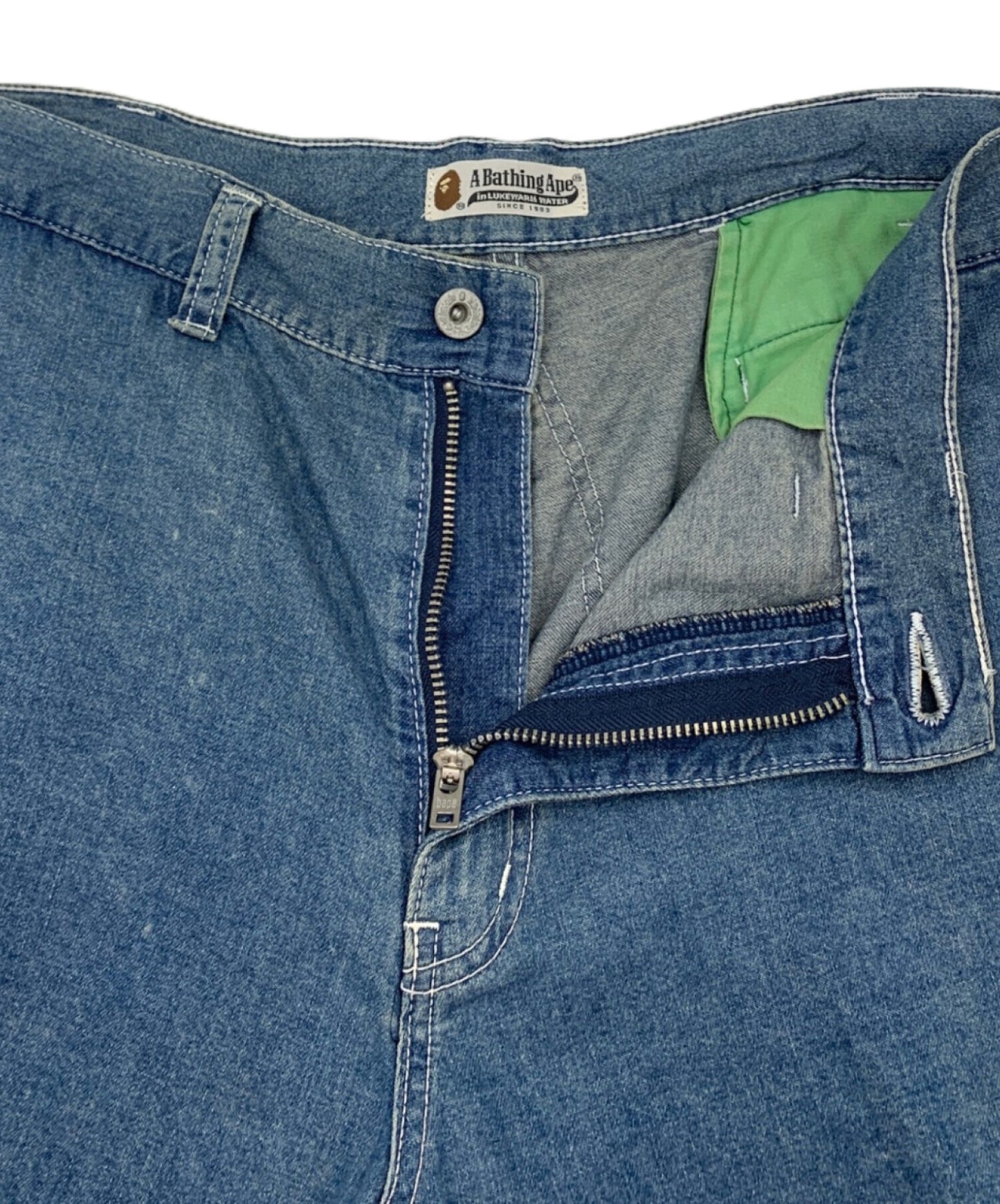 [Pre-owned] A BATHING APE denim shorts