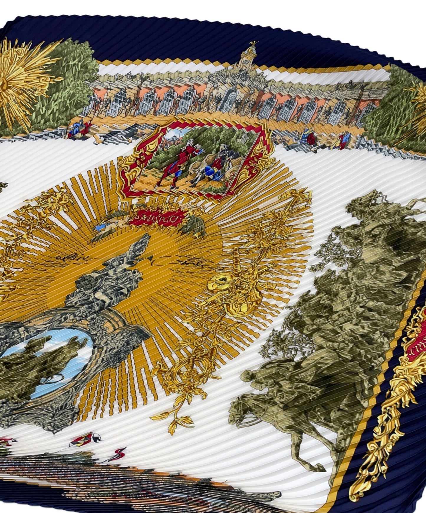 [Pre-owned] HERMES pleated scarf