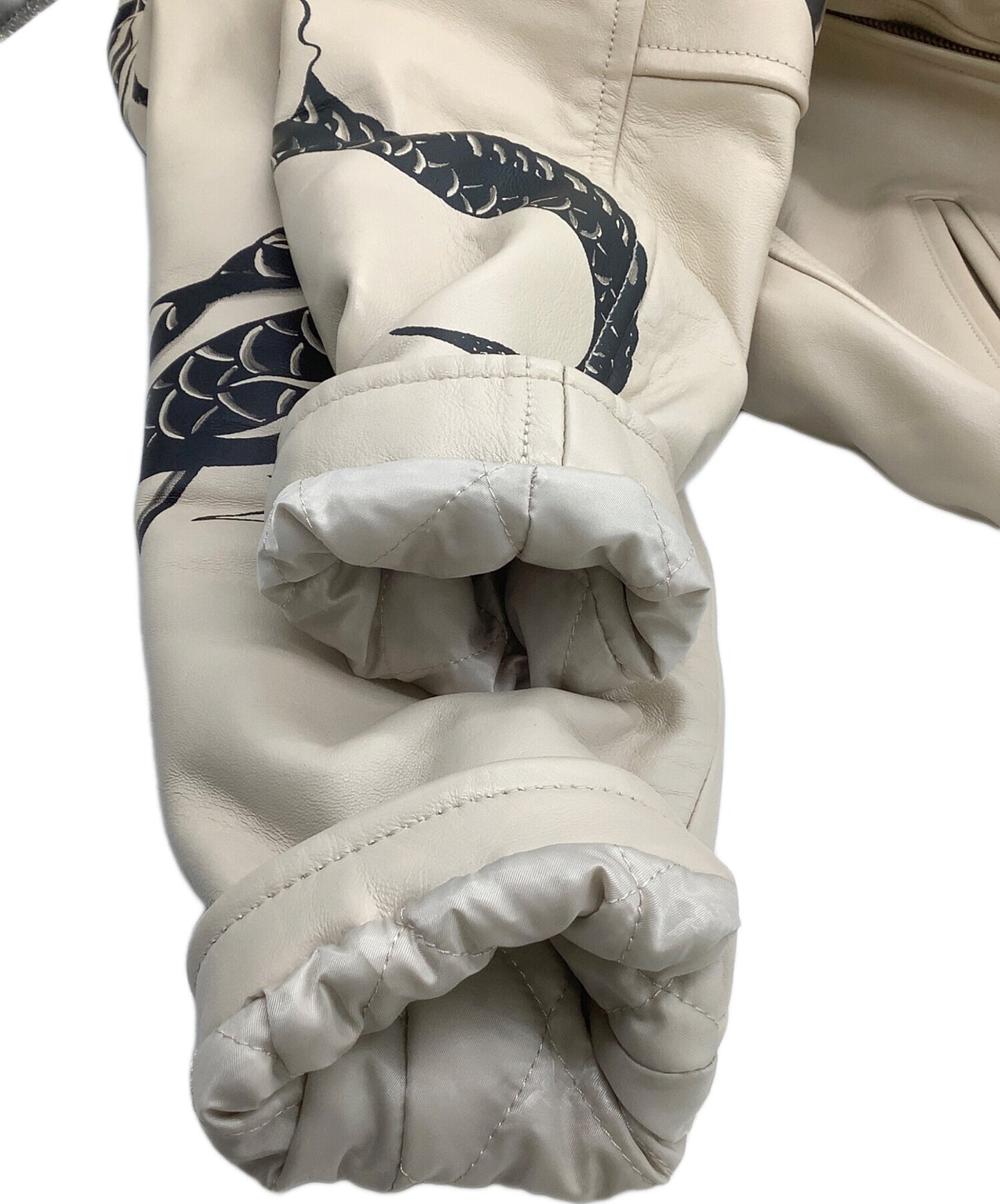 [Pre-owned] AVIREX Leather jacket DRAGON&SNAKE TRACKER JACKET 6121042