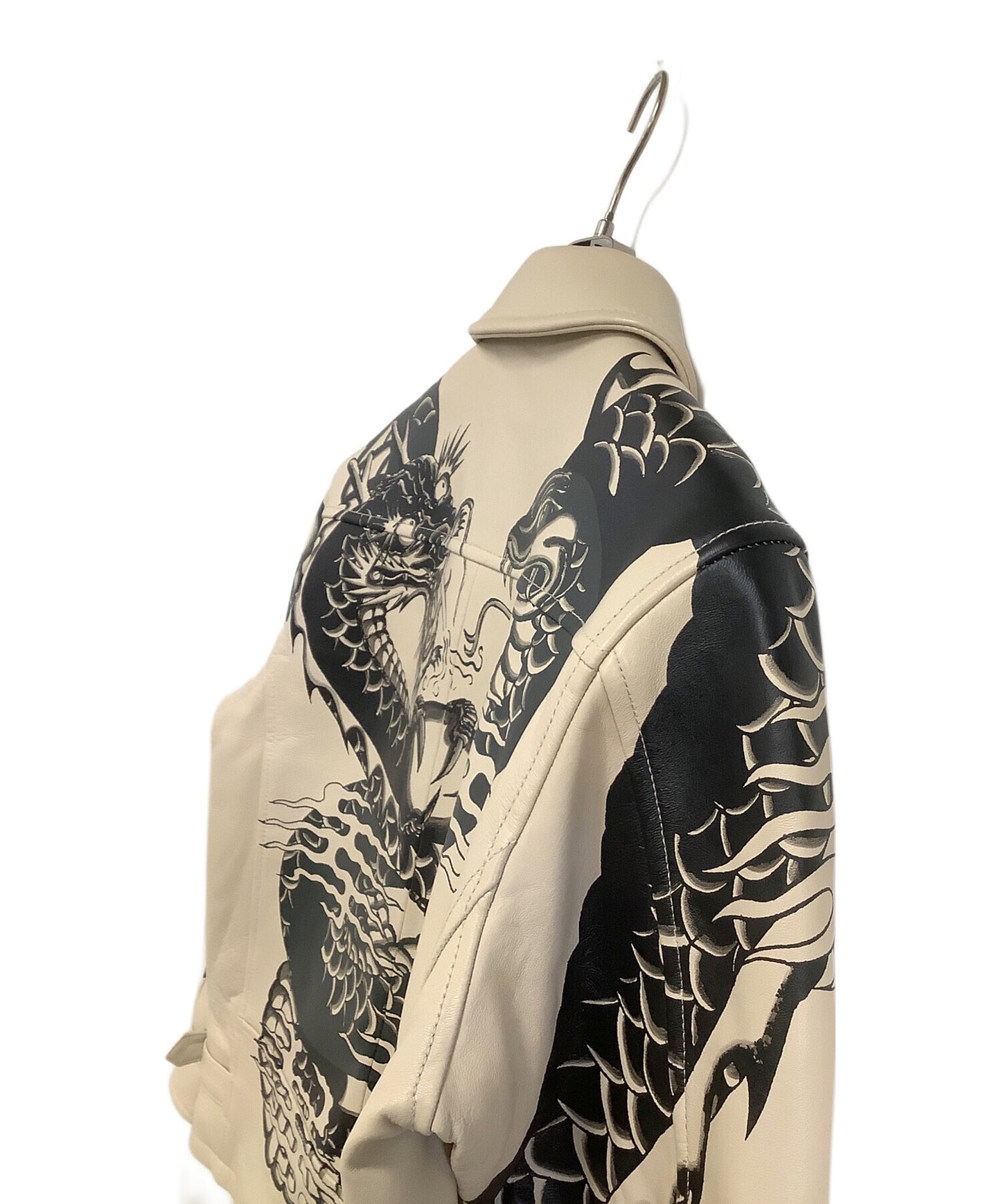 [Pre-owned] AVIREX Leather jacket DRAGON&SNAKE TRACKER JACKET 6121042