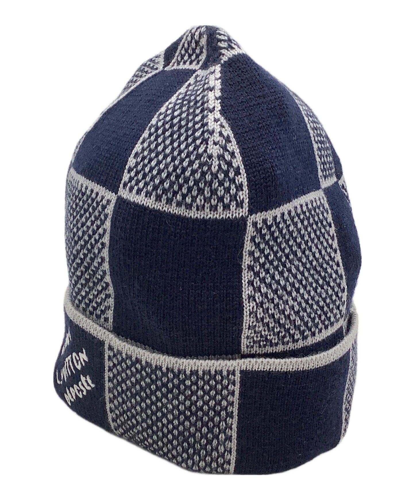 [Pre-owned] LOUIS VUITTON knitted hat Vigny Damier