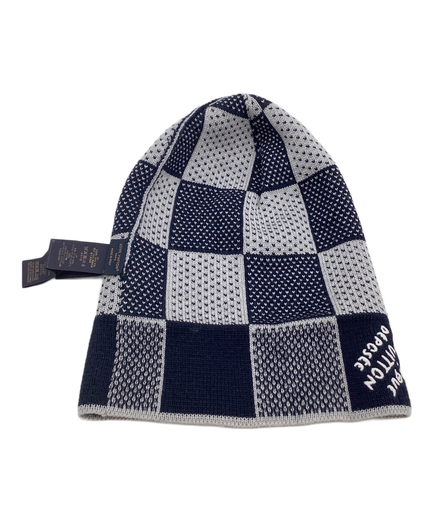 [Pre-owned] LOUIS VUITTON knitted hat Vigny Damier