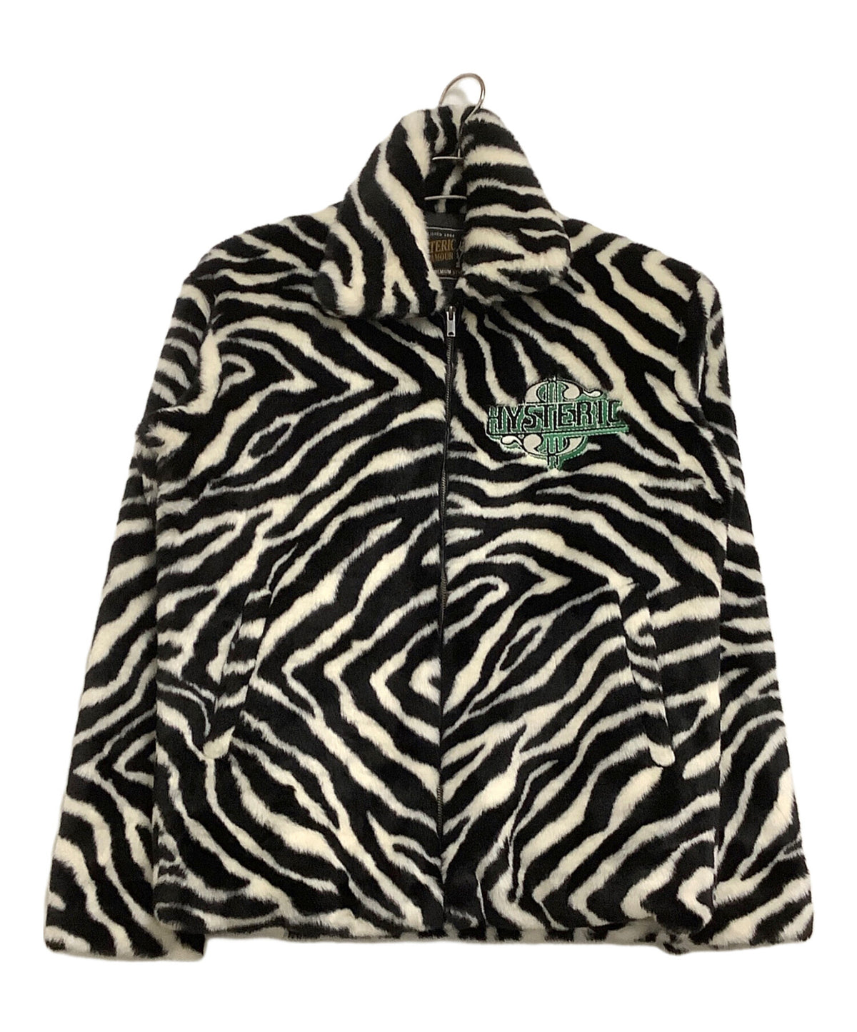 [Pre-owned] Hysteric Glamour Faux Fur Jacket Zebra Pattern 02183AB01