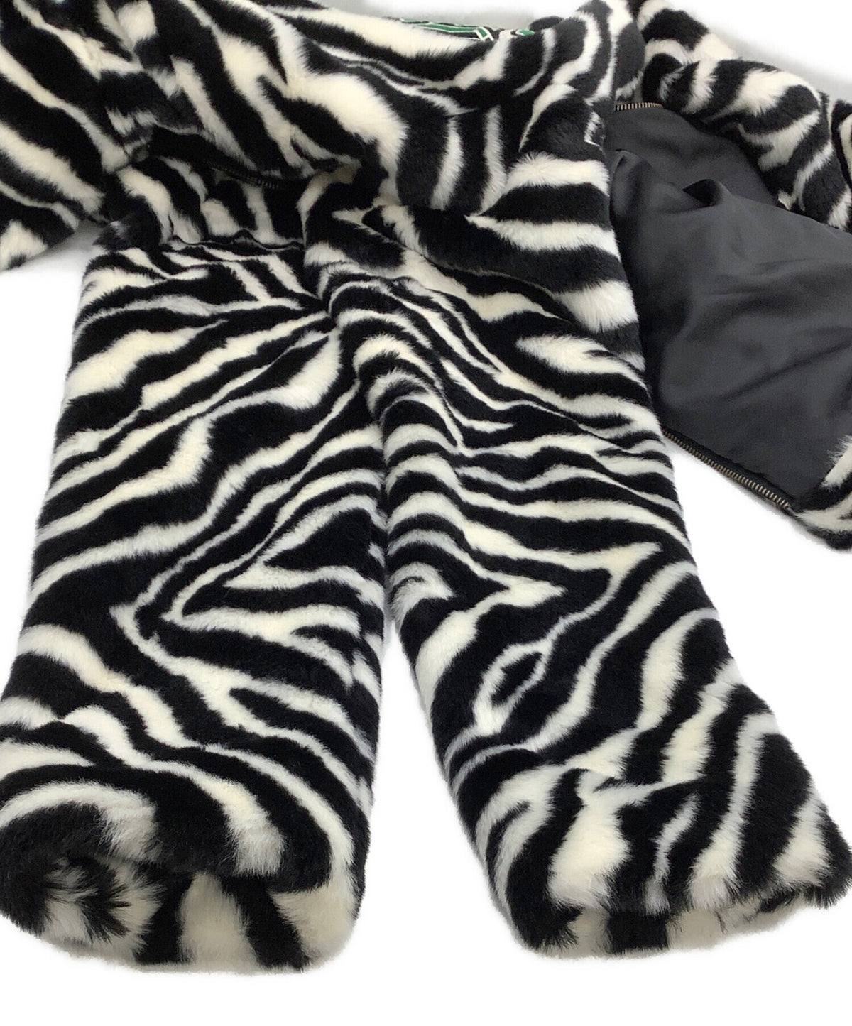 [Pre-owned] Hysteric Glamour Faux Fur Jacket Zebra Pattern 02183AB01
