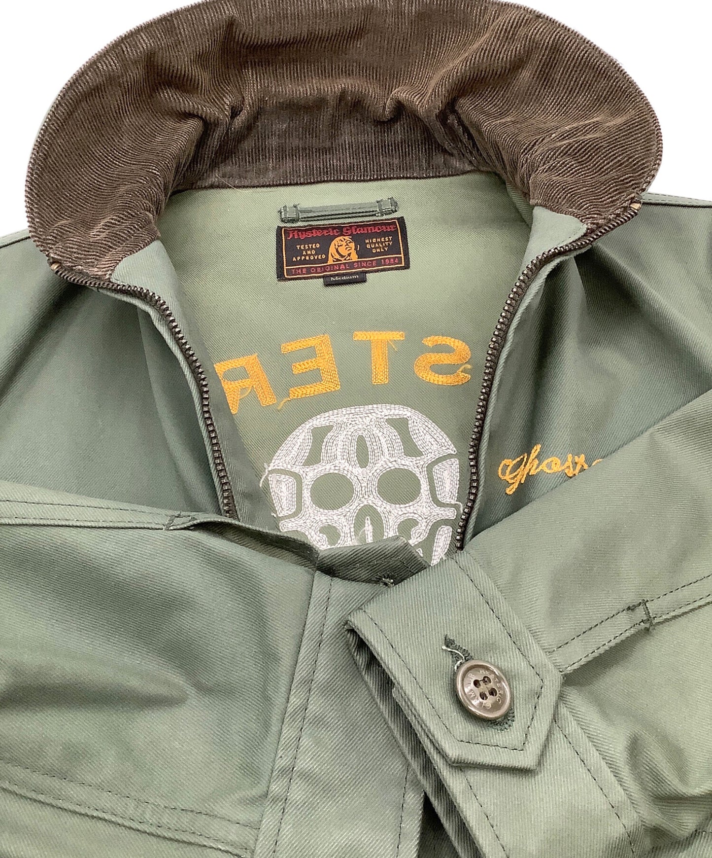 [Pre-owned] Hysteric Glamour GHOST WOLVES Embroidered Chino Round Collar Jacket 0233AB04