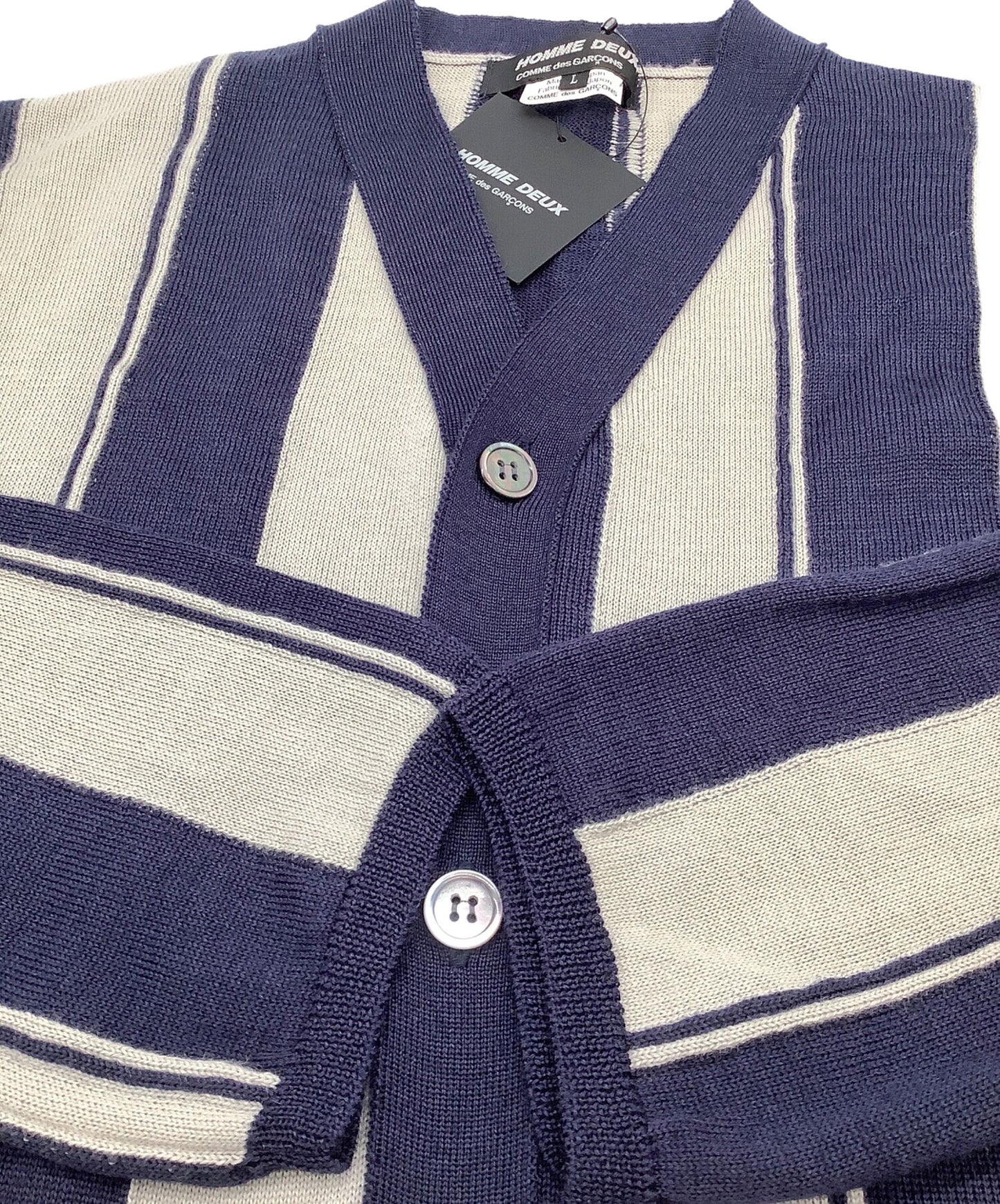 [Pre-owned] COMME des GARCONS HOMME DEUX Striped Knit Cardigan DM-N505