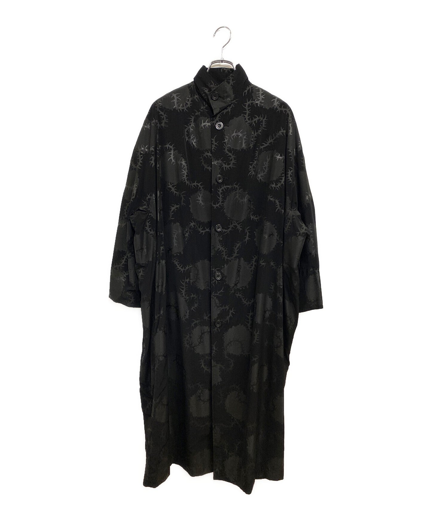 [Pre-owned] Y's SPIKES/DOTS PRINT MANDARIN COLLAR COAT