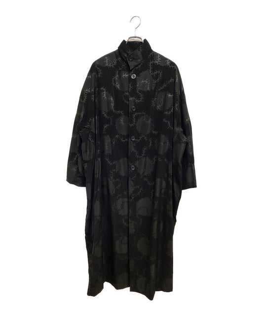 [Pre-owned] Y's SPIKES/DOTS PRINT MANDARIN COLLAR COAT