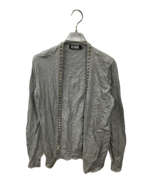 [Pre-owned] Hysteric Glamour Studded cardigan, gray 0201ND04