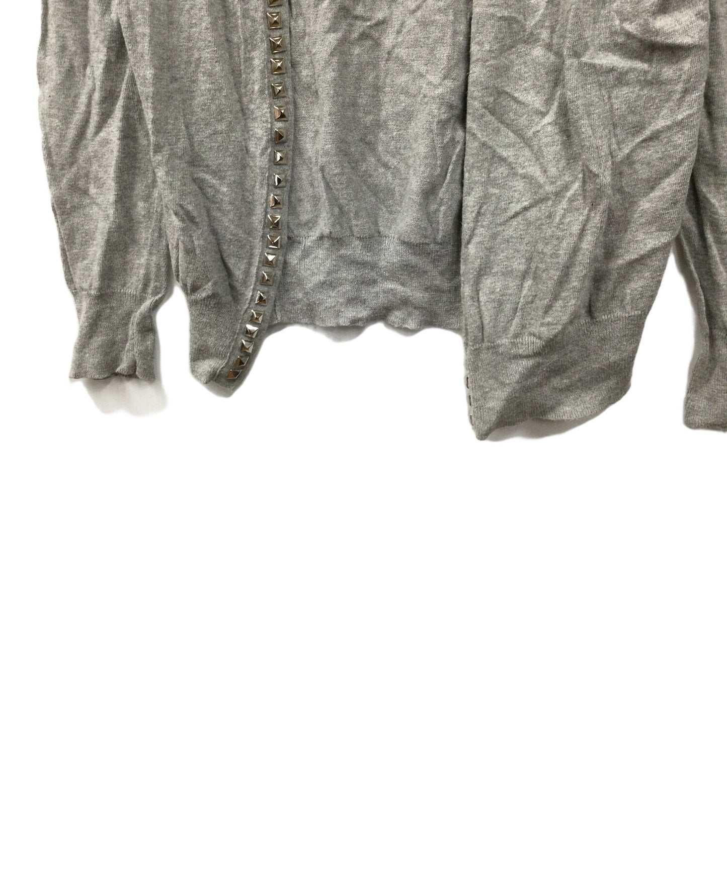 [Pre-owned] Hysteric Glamour Studded cardigan, gray 0201ND04