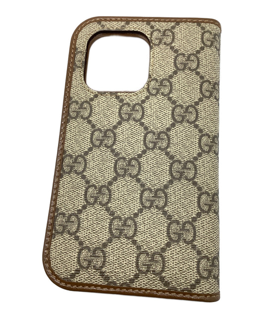 [Pre-owned] GUCCI Phone case for iPhone15 GG Supreme 760185