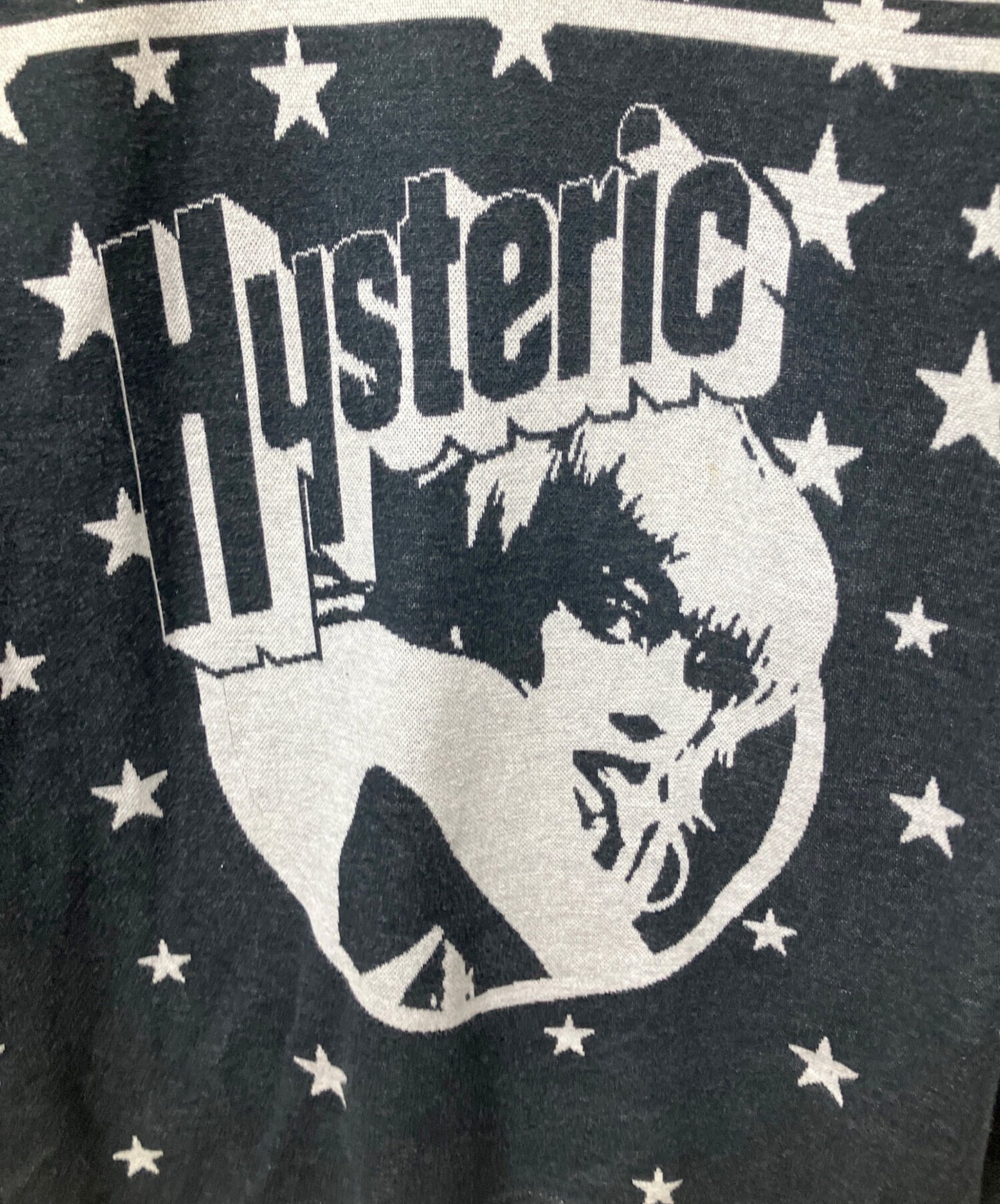 [Pre-owned] Hysteric Glamour SCATTERED STARS jacquard ribbed T-shirt 02173CL01