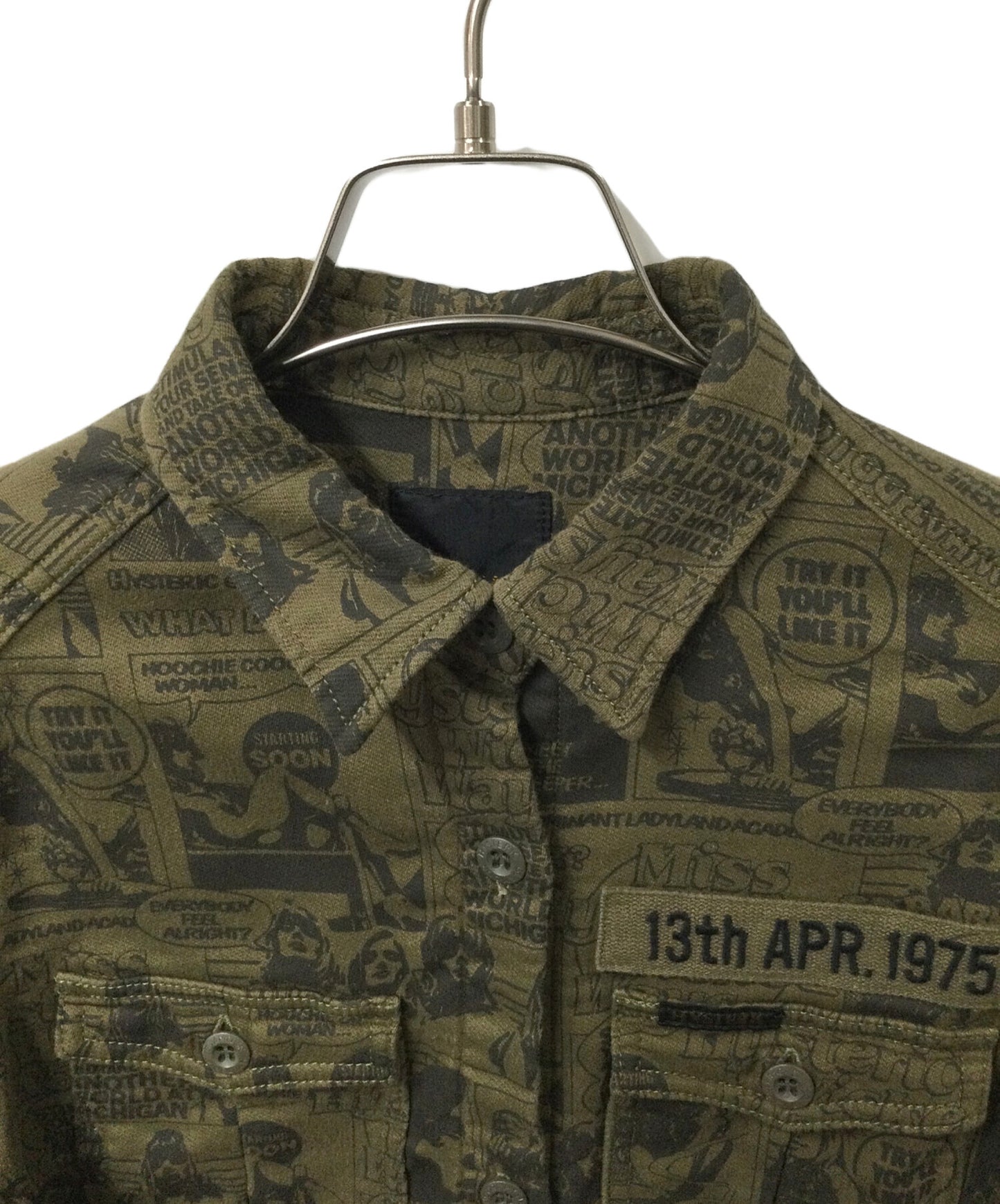 [Pre-owned] Hysteric Glamour Long sleeve military SH with patch 0124A003
