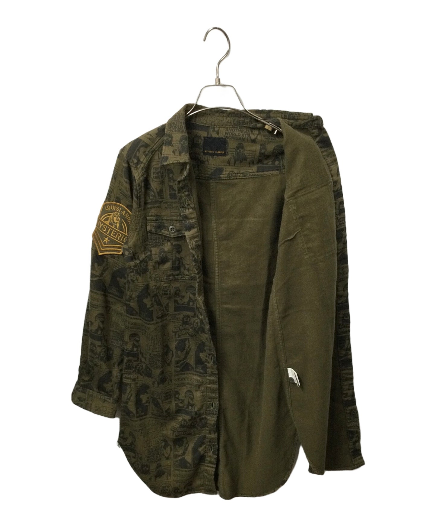 [Pre-owned] Hysteric Glamour Long sleeve military SH with patch 0124A003