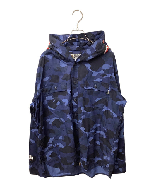 [Pre-owned] A BATHING APE Camo hooded shirt jacket. 001SHH801008M
