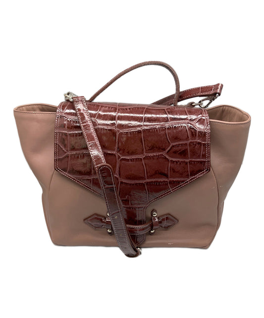 [Pre-owned] Vivienne Westwood 2-Way Bag: Burgundy × Pink