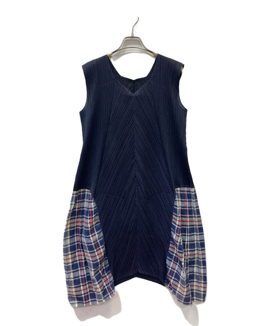 [Pre-owned] PLEATS PLEASE Sleeveless Paneled Pleated Dress PP03-JT565