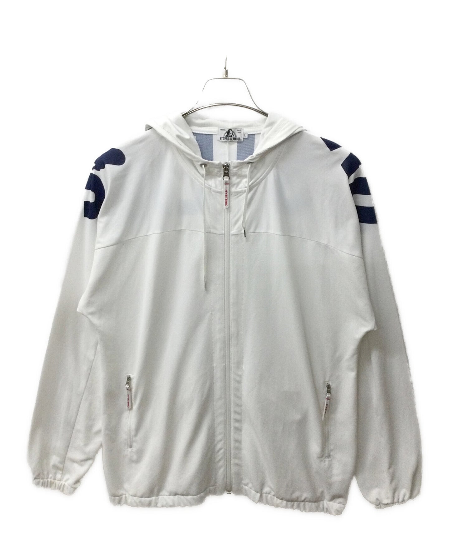 [Pre-owned] Hysteric Glamour 02182CF03 printed logo zip hoodie 02182CF03