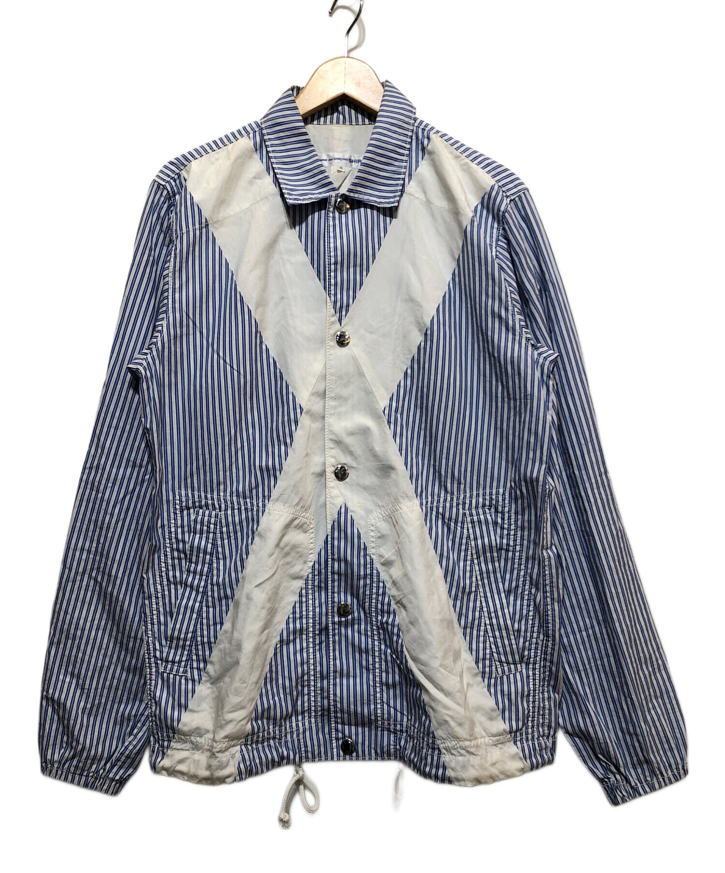 [Pre-owned] COMME des GARCONS SHIRT Panel Stripe Shirt Jacket S27165