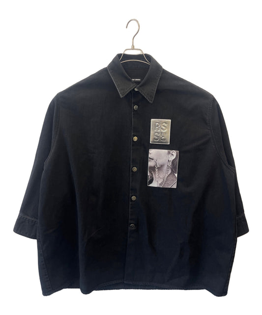 [Pre-owned] RAF SIMONS BIG FIT DENIM SHIRT with TWO PATCHES 191-248
