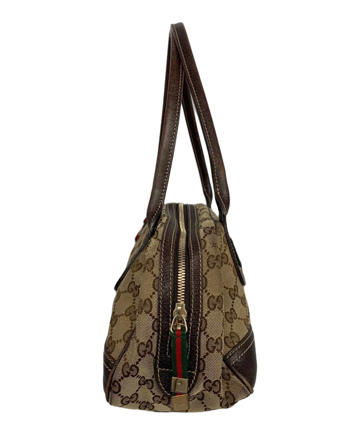 [Pre-owned] GUCCI Chery Line Printhie GG Canvas Bag 161720