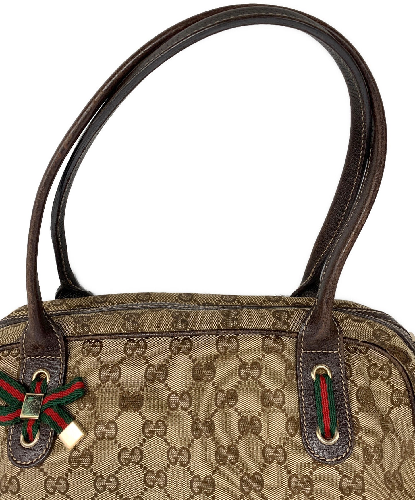 [Pre-owned] GUCCI Chery Line Printhie GG Canvas Bag 161720