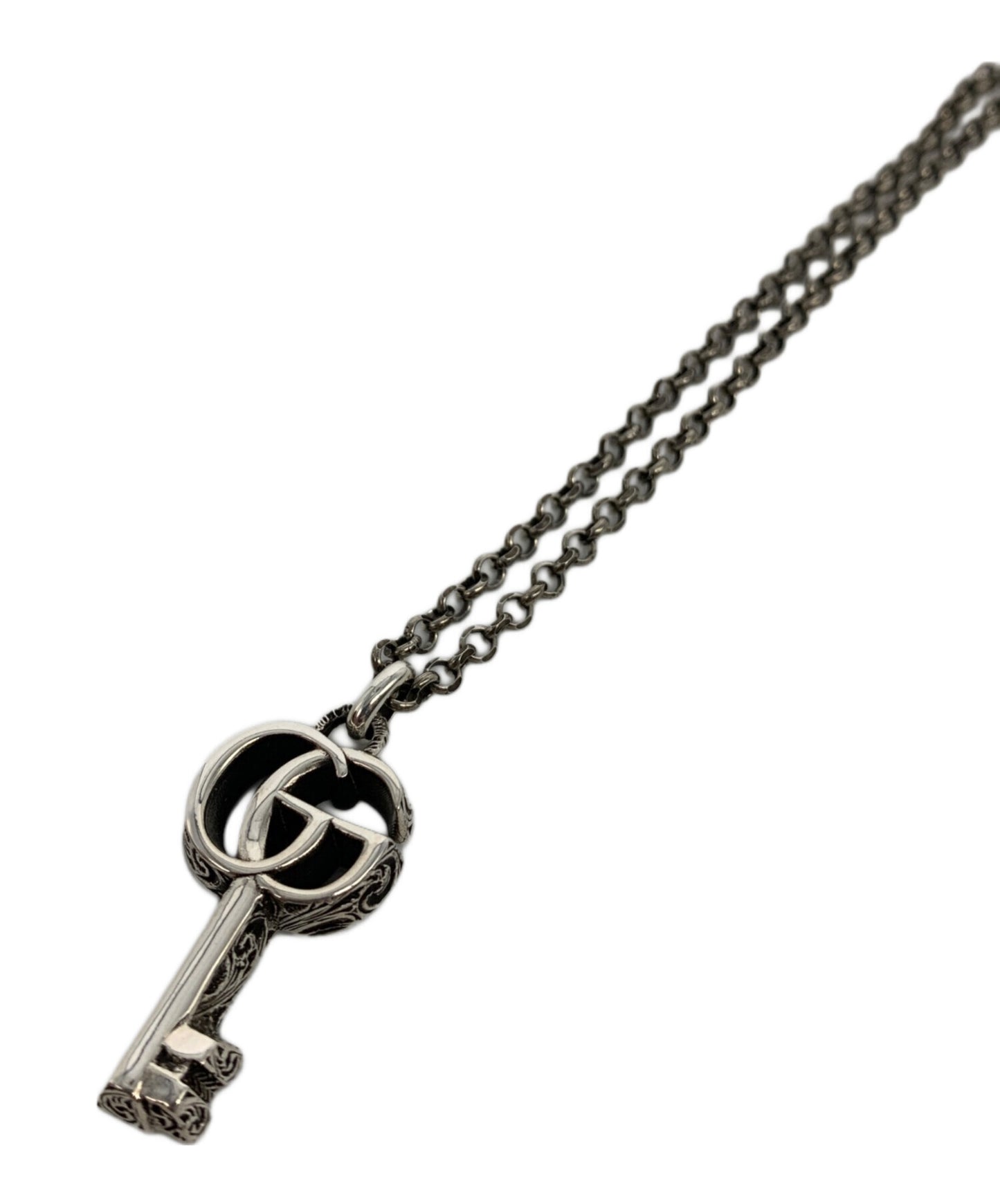 [Pre-owned] GUCCI GG Marmont Double G Key Necklace