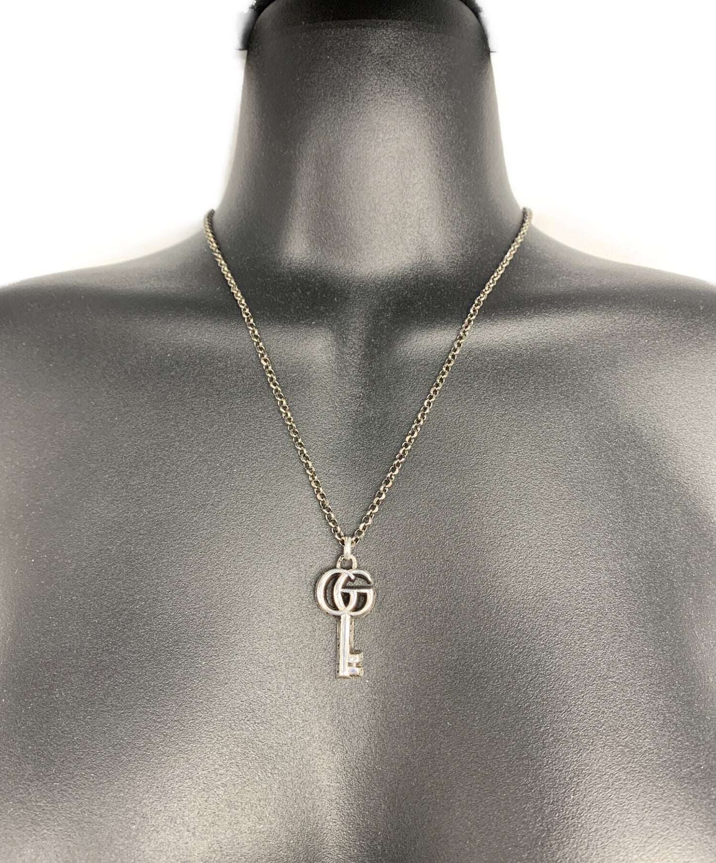 [Pre-owned] GUCCI GG Marmont Double G Key Necklace