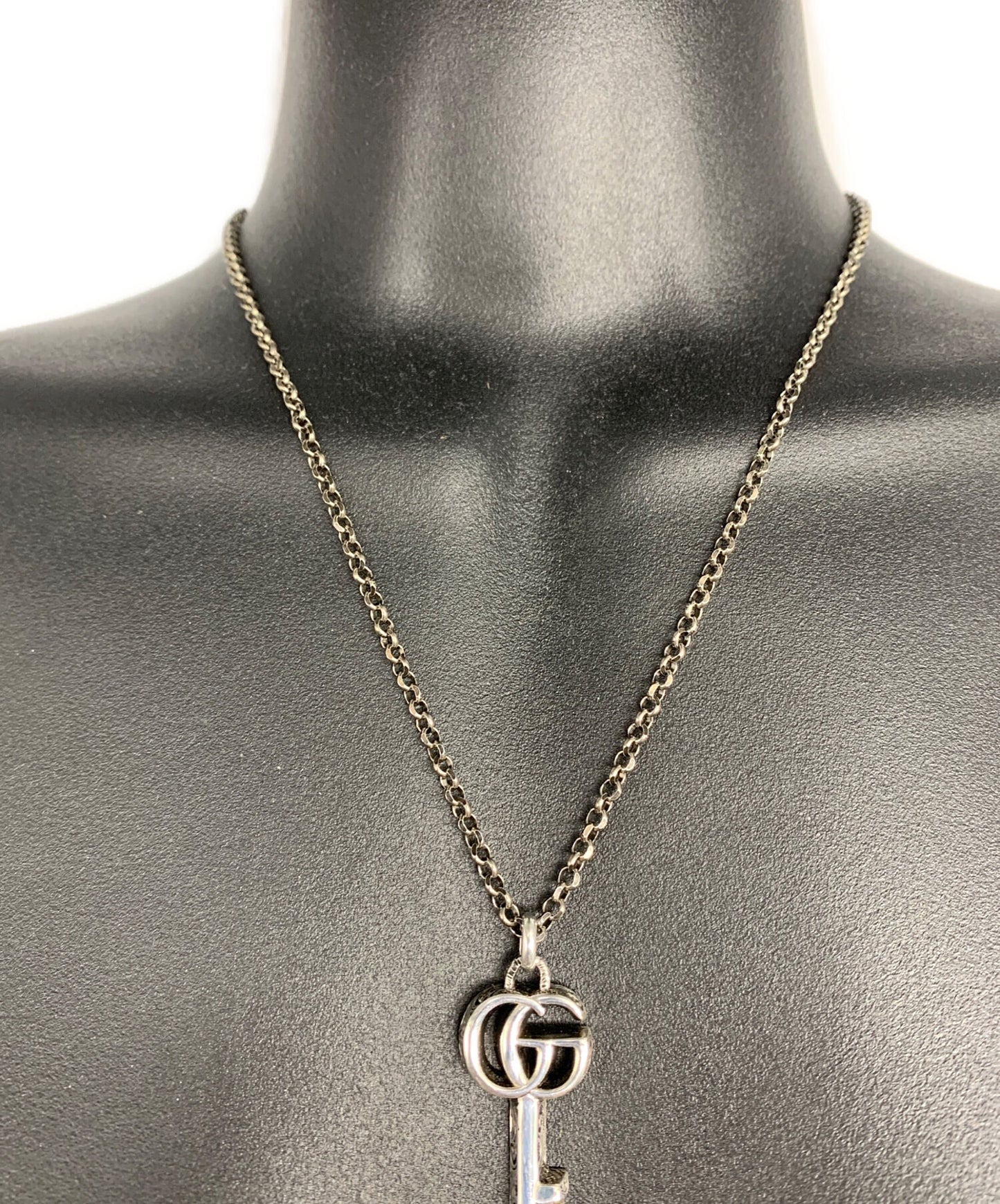 [Pre-owned] GUCCI GG Marmont Double G Key Necklace