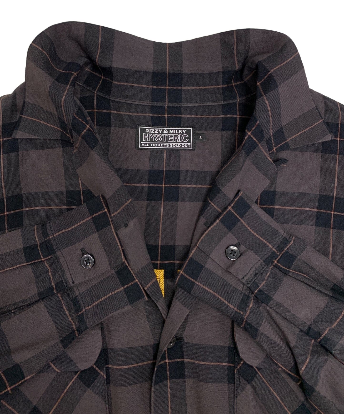 [Pre-owned] Hysteric Glamour LOVE ME TWO TIMES embroidered open collar shirt 02233AH03