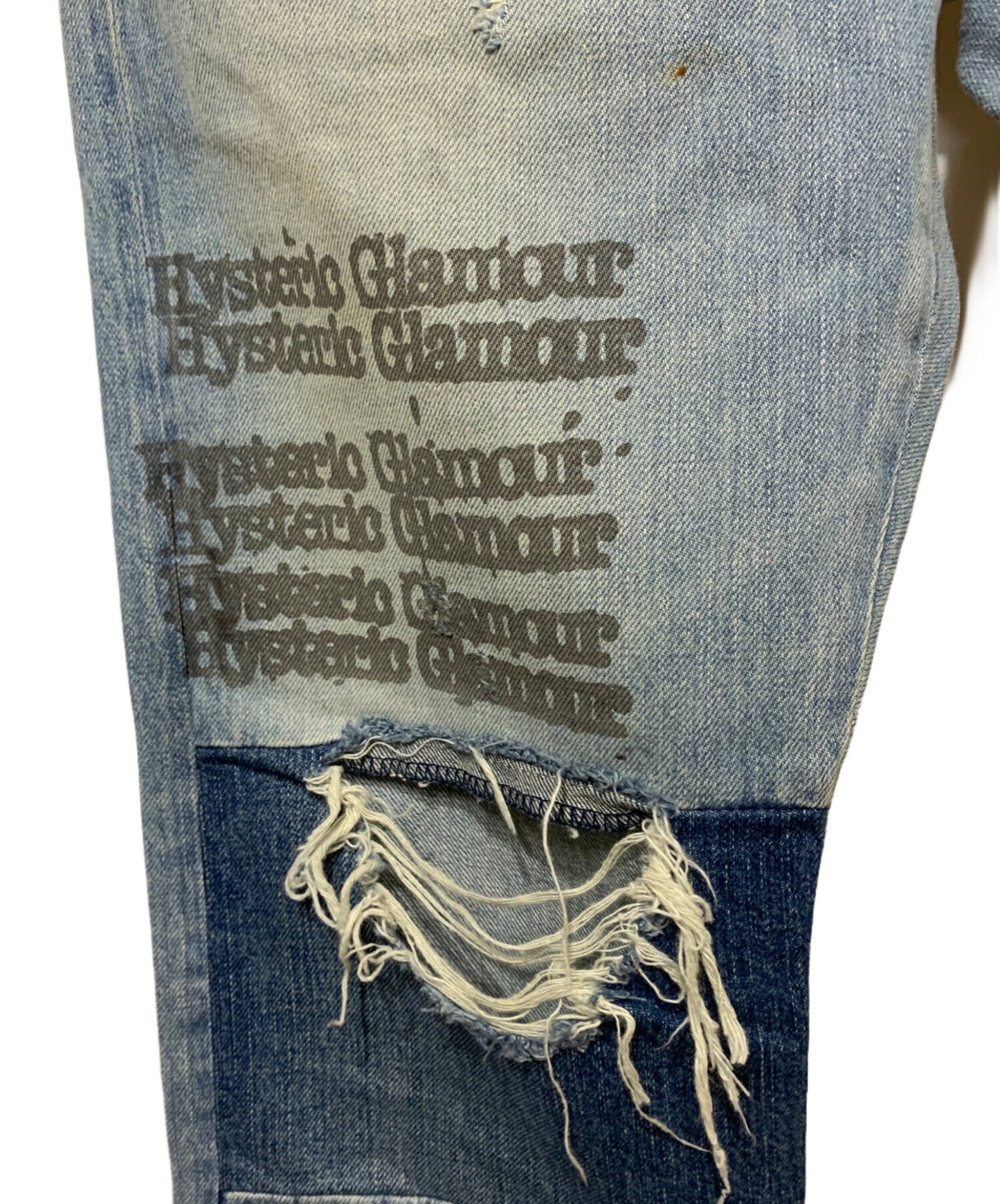 [Pre-owned] Hysteric Glamour Damaged denim pants 02233AP07