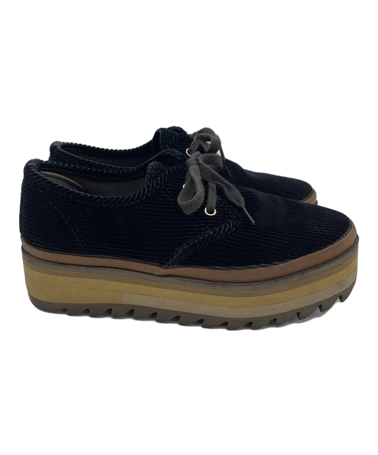 [Pre-owned] COMME des GARCONS HOMME PLUS Thick-soled platform shark sole corduroy shoes
