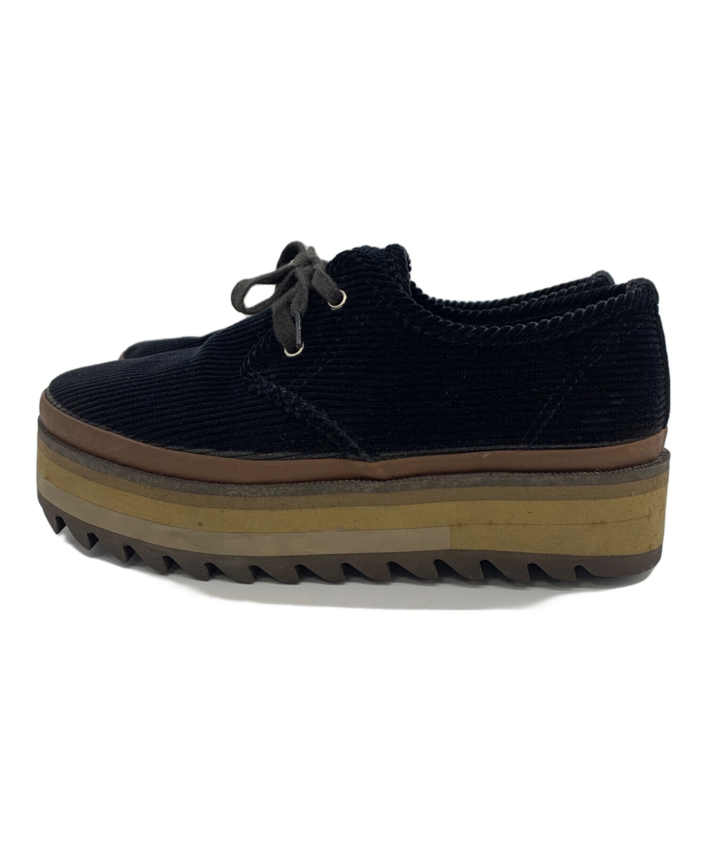 [Pre-owned] COMME des GARCONS HOMME PLUS Thick-soled platform shark sole corduroy shoes