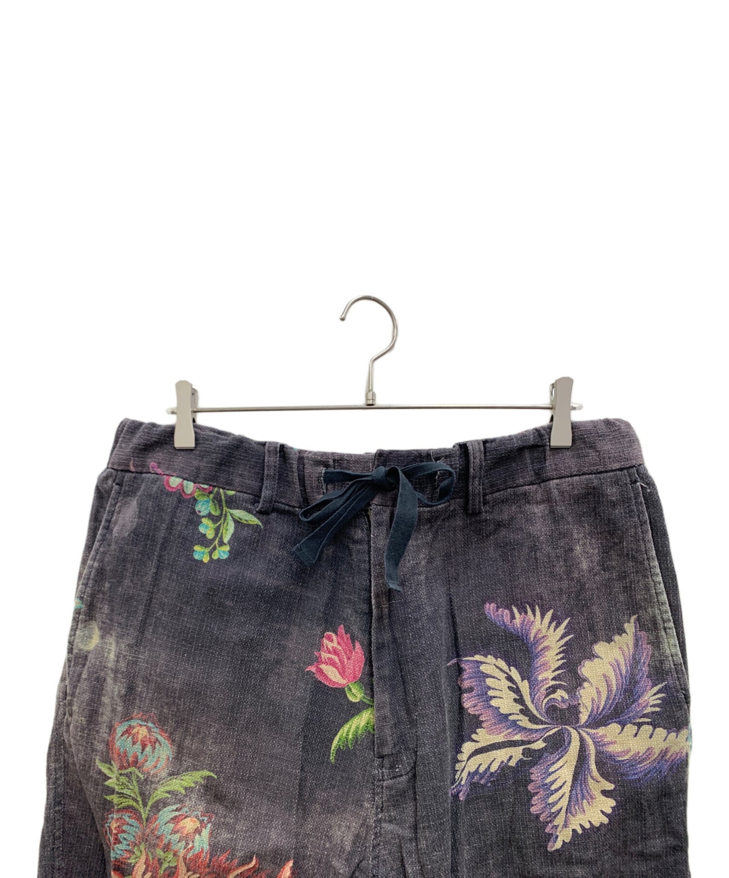 [Pre-owned] Yohji Yamamoto pour homme Cotton Linen Flower Wide Shorts HG-P74-039