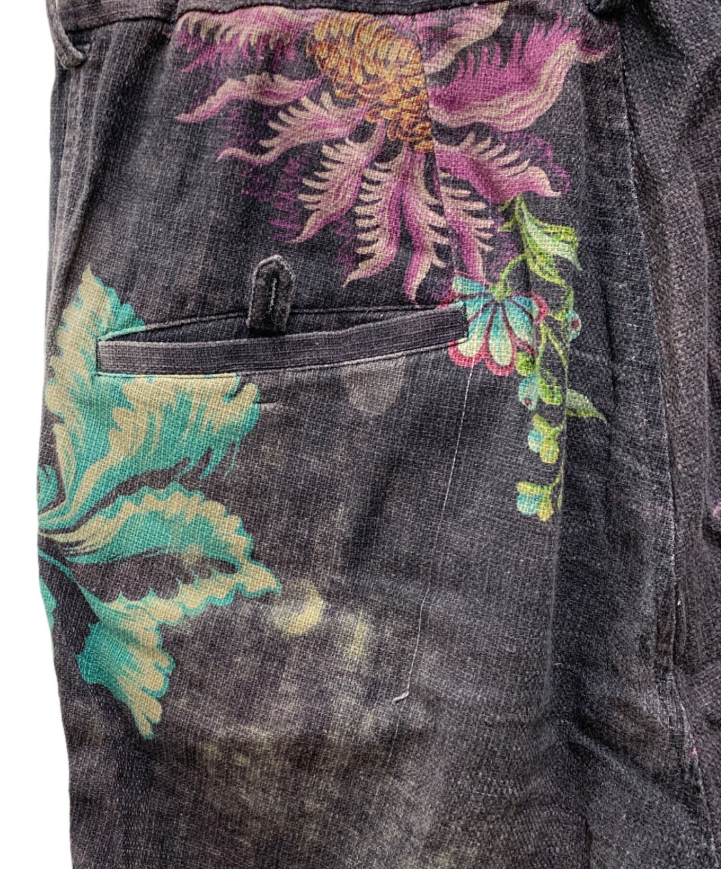 [Pre-owned] Yohji Yamamoto pour homme Cotton Linen Flower Wide Shorts HG-P74-039