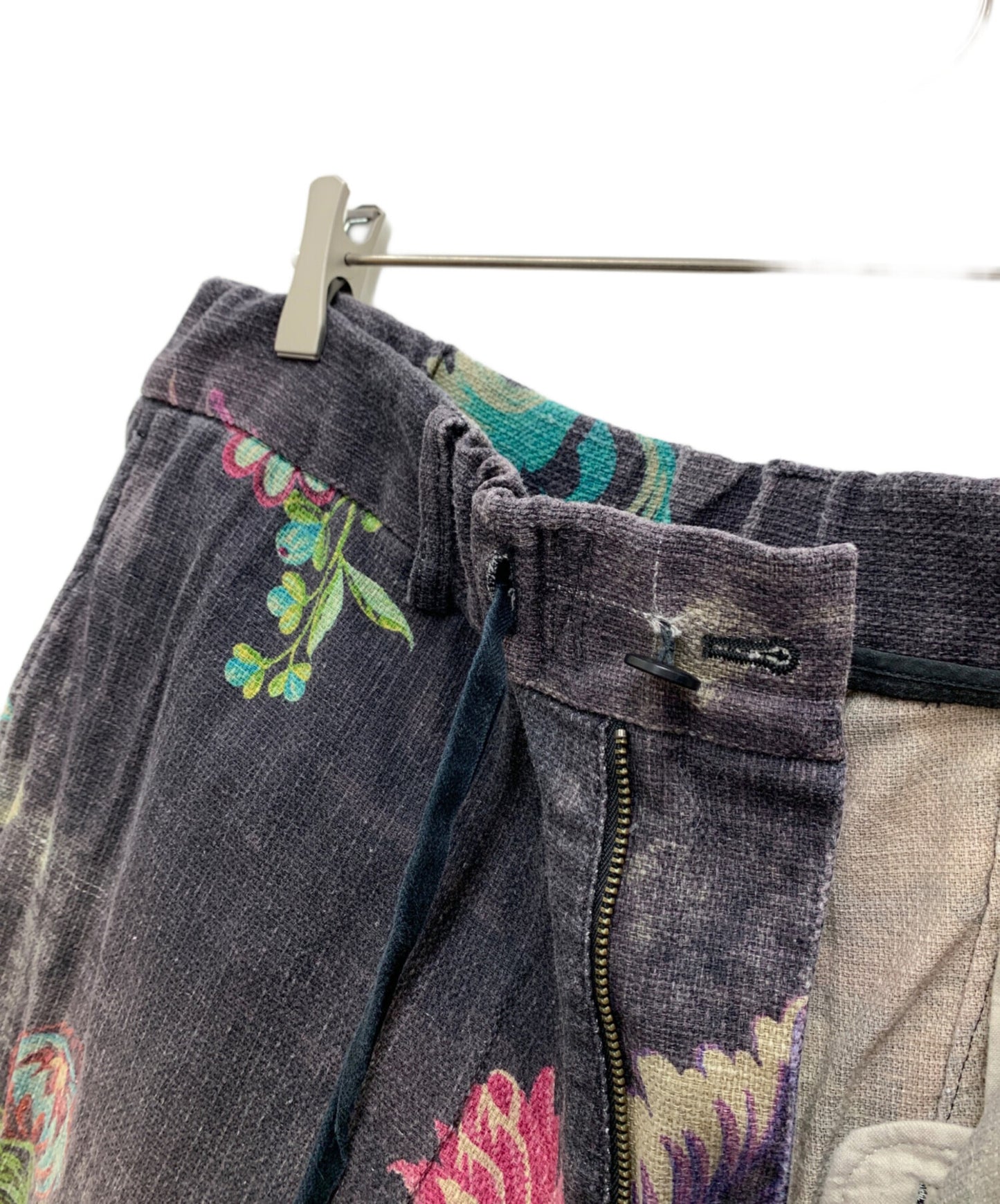 [Pre-owned] Yohji Yamamoto pour homme Cotton Linen Flower Wide Shorts HG-P74-039