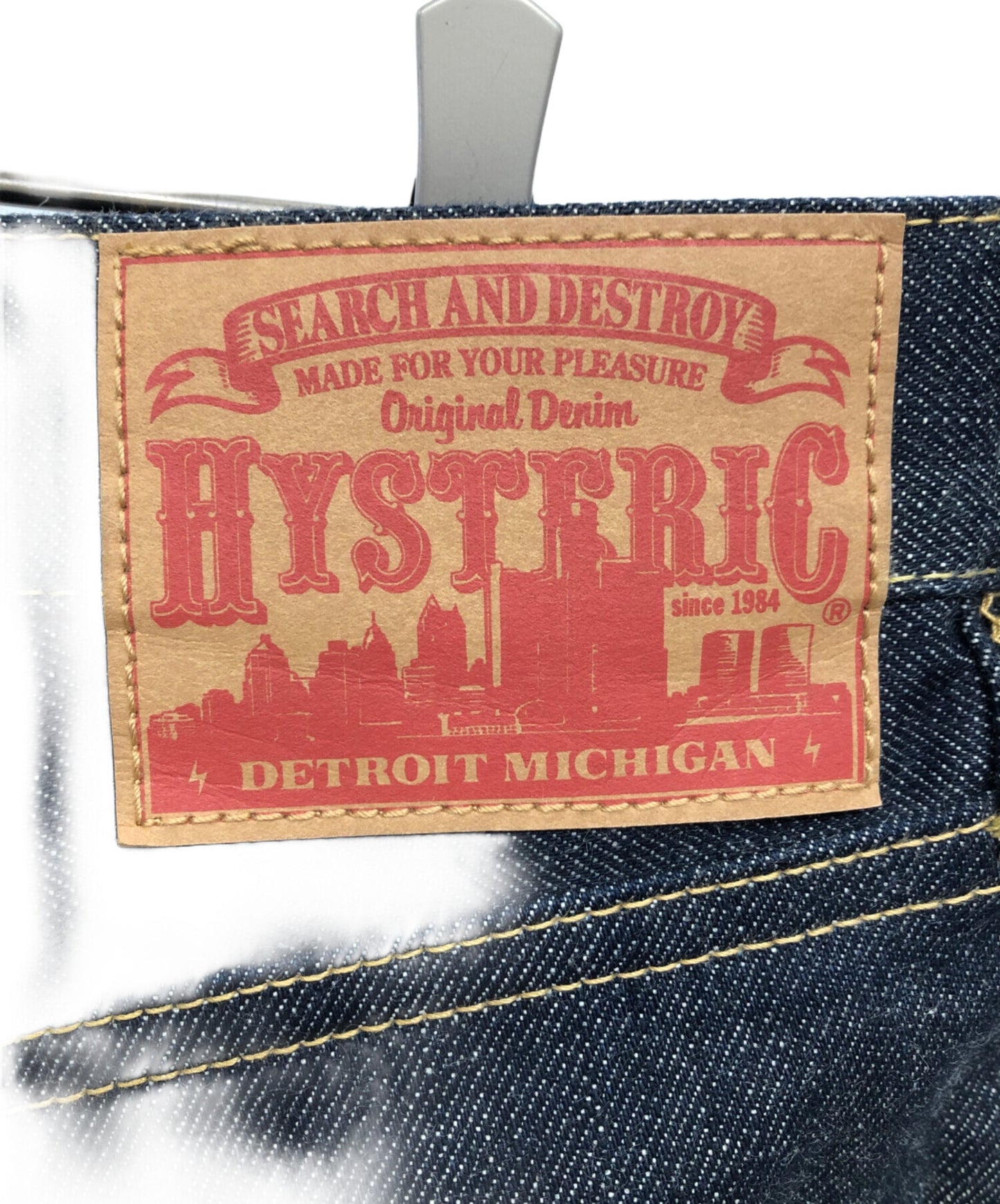 [Pre-owned] Hysteric Glamour STUDS DESIGN STRAIGHT DENIM PANTS 02182AP17