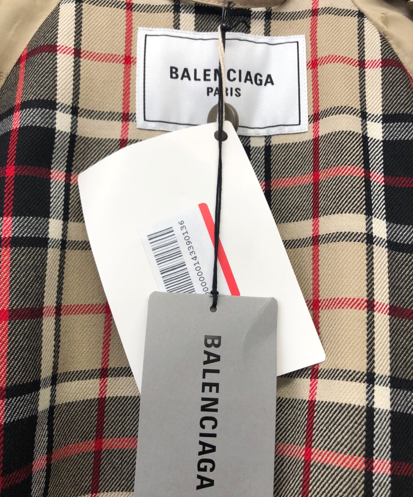 [Pre-owned] BALENCIAGA Stencil Collar Coat with Liner 646775-TJP01